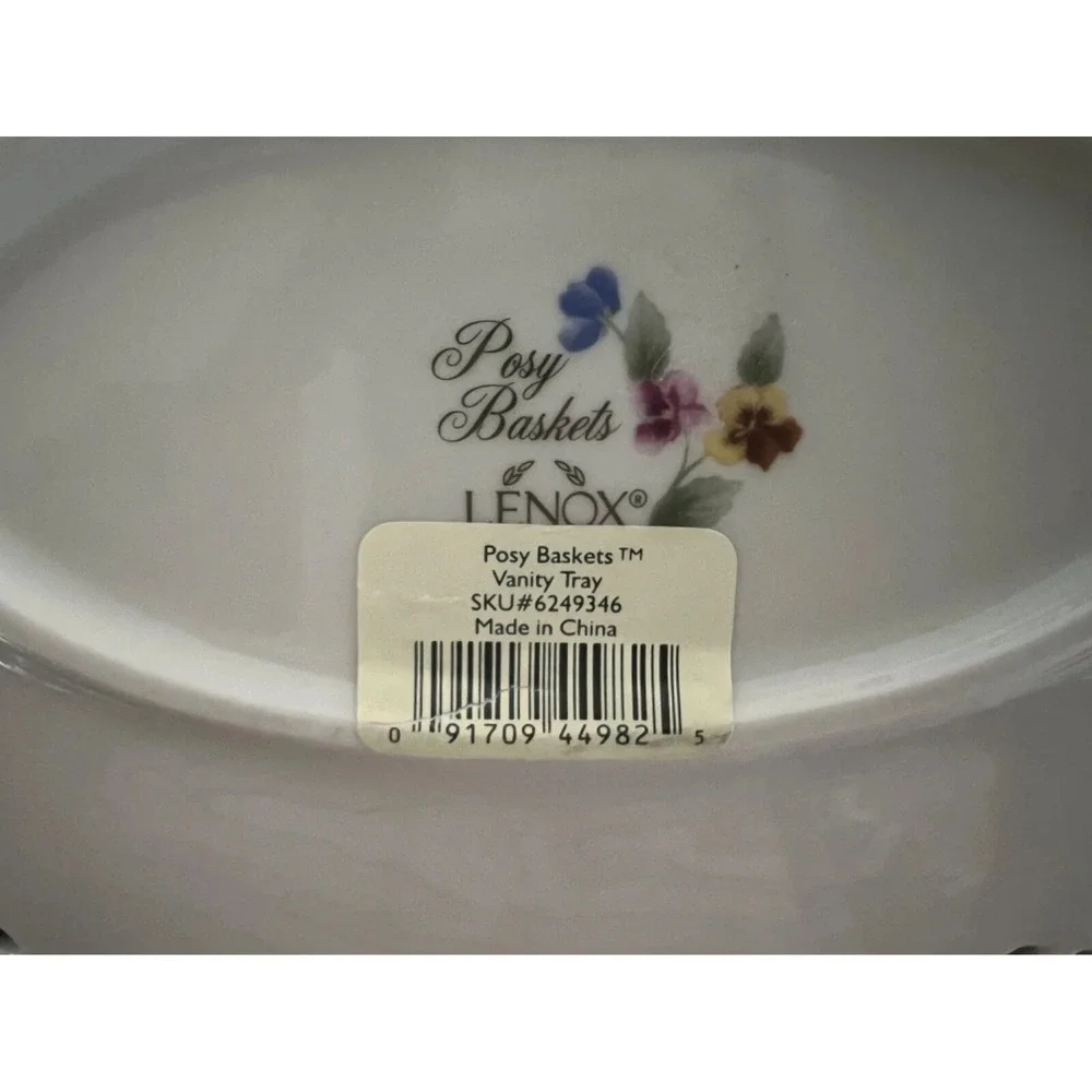 Lenox Posey Basket Vanity Serving Tray Open Weave 10